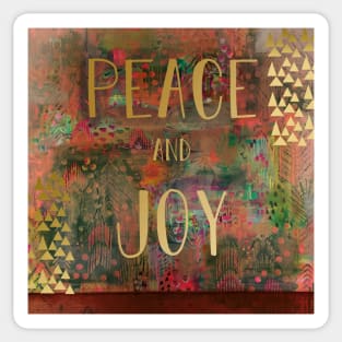 Peace and Joy Xmas Sticker